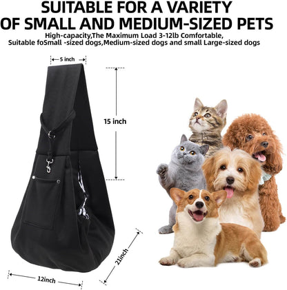 Furzino CozyCarry Pet Sling, Reversible Hands Free Carrier for Small Dogs and Cats