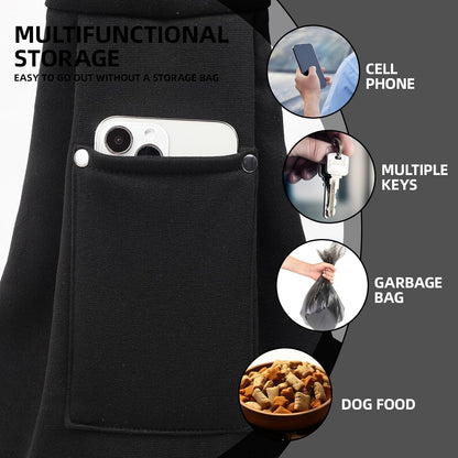 Furzino CozyCarry Pet Sling, Reversible Hands Free Carrier for Small Dogs and Cats